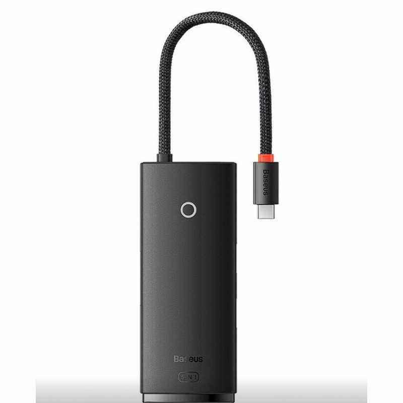 DOCKING Station Baseus Lite- conectare PC USB Type-C- USB 3.0 x 3- USB Type C x 1 PD 20V/5A- HDMI x 1/4K/30Hz- negru WKQX040001)