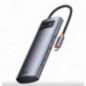 DOCKING Station Baseus Metal Gleam- conectare PC USB Type-C- USB 3.0 x 4- gri WKWG070013) - 6932172608637