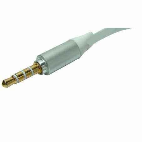 Cablu jack, tata, 3.5mm, 4 contacte - jack, tata, 3.5mm, 4 contacte, alb