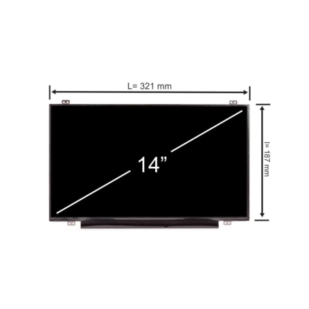 Laptop display 14 inch slim 1366 x 768 HD with brackets 40pin