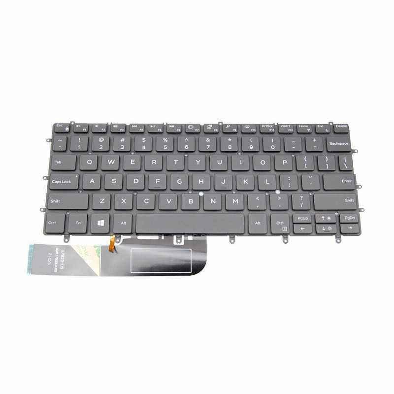 Laptop keyboard for Dell XPS 13 7390 9357 9370 9380 7200 2in1 no frame backlit