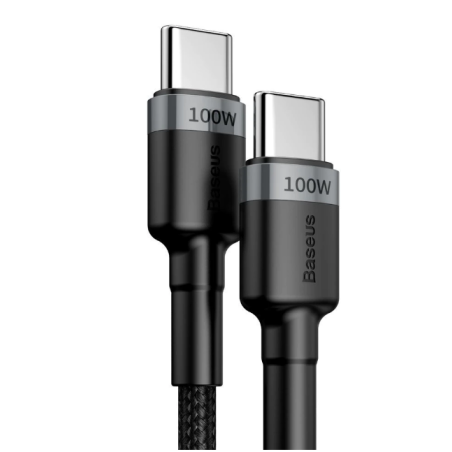 CABLU alimentare si date Baseus Cafule- Fast Charging Data Cable pt. smartphone- USB Type-C la USB Type-C PD2.0 20V/5A- brodat-