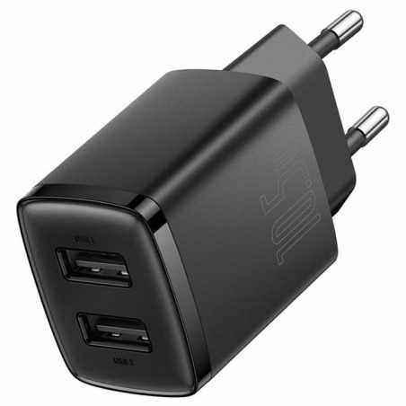 INCARCATOR retea Baseus Compact-10.5W- 2 x USB 5V/2.1A- negru CCXJ010201 TV 0.8lei) - 6932172606909
