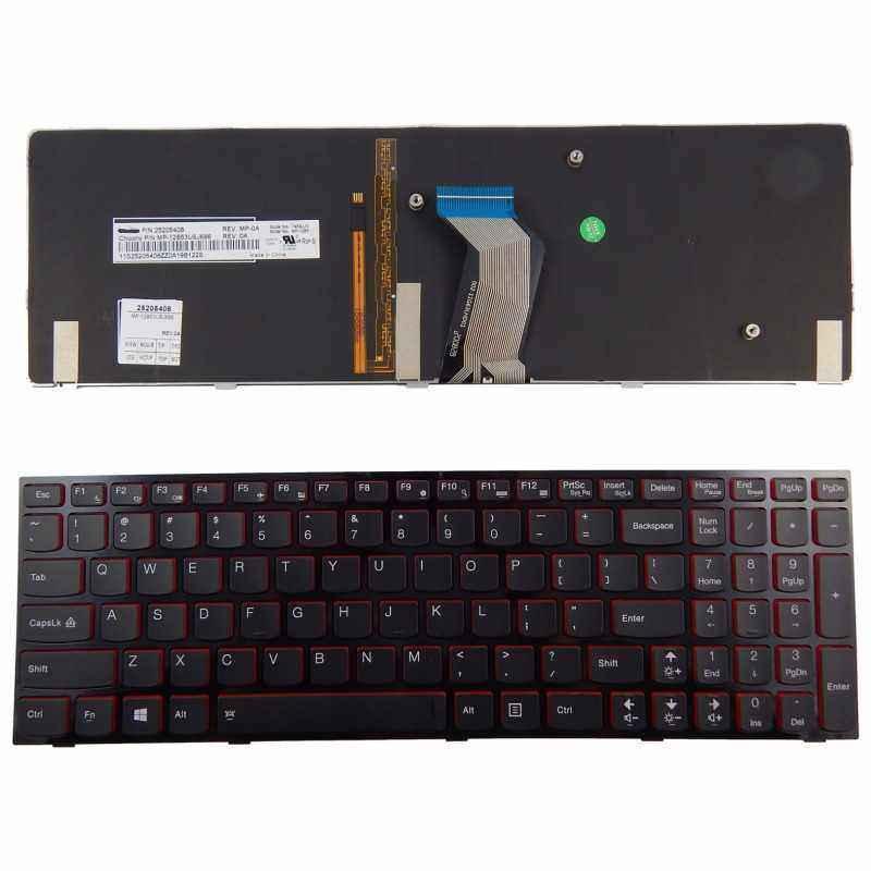 Tastatura laptop pentru Lenovo Y500 Y510P taste rosii cu rama