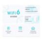 MESH TP-LINK- wireless- router AX3000- pt interior- 3000 Mbps- port LAN- WAN- 2.4 GHz - 5 GHz- antena interna x 2- standard 802.