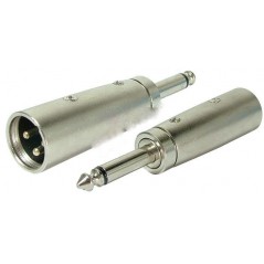 Adaptor  jack tata 6.3mm mono - 3 pin XLR tata (metalic)