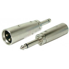 Adaptor jack tata 6.3mm stereo - 3 pin XLR tata (metalic)