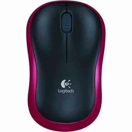 MOUSE LOGITECH- M185- PC sau NB- wireless- 2.4GHz- optic- 1000 dpi- butoane/scroll 3/1- - rosu- 910-002240 TV 0.18lei)