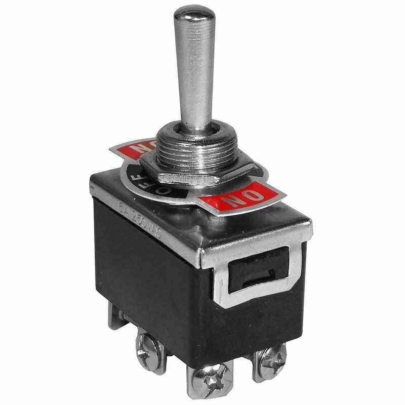 Comutator dublu ON-OFF-ON fara retinere - 6A/250V - 55x33x20 mm Comutator dublu ON-OFF-ON fara retinere - 6A/250V - 55x33x20 mm