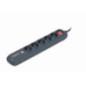 PRELUNGITOR GEMBIRD- Schuko x 5- conectare prin SchukoT)- USB x 2- cablu 1.5 m- 16 A- protectie copii- negru- SPG5-U2-5 TV 0.8le