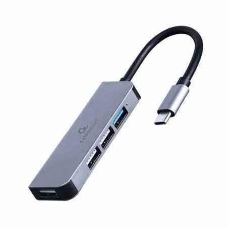 HUB extern GEMBIRD- porturi USB: USB 3.1 x 1- USB 2.0 x 3- conectare prin USB Type-C- argintiu- UHB-CM-U3P1U2P3-01 TV 0.8lei)