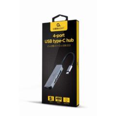 HUB extern GEMBIRD- porturi USB: USB 3.1 x 1- USB 2.0 x 3- conectare prin USB Type-C- argintiu- UHB-CM-U3P1U2P3-01 TV 0.8lei)