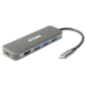 HUB extern D-LINK- porturi 3 x SuperSpeed USB 3.0- 1 x USB-C with data sync , power delivery up to 60W- 1 x HDMI 4k-Dual-Slot SD