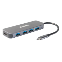HUB extern D-LINK- porturi 3 x SuperSpeed USB 3.0- 1 x with Quick Charge- 1 x USB-CThunderbolt 3) port with data sync 60W- conec