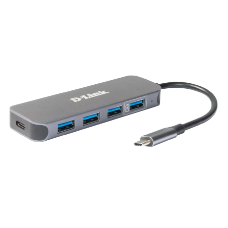 HUB extern D-LINK- porturi 3 x SuperSpeed USB 3.0- 1 x with Quick Charge- 1 x USB-CThunderbolt 3) port with data sync 60W- conec