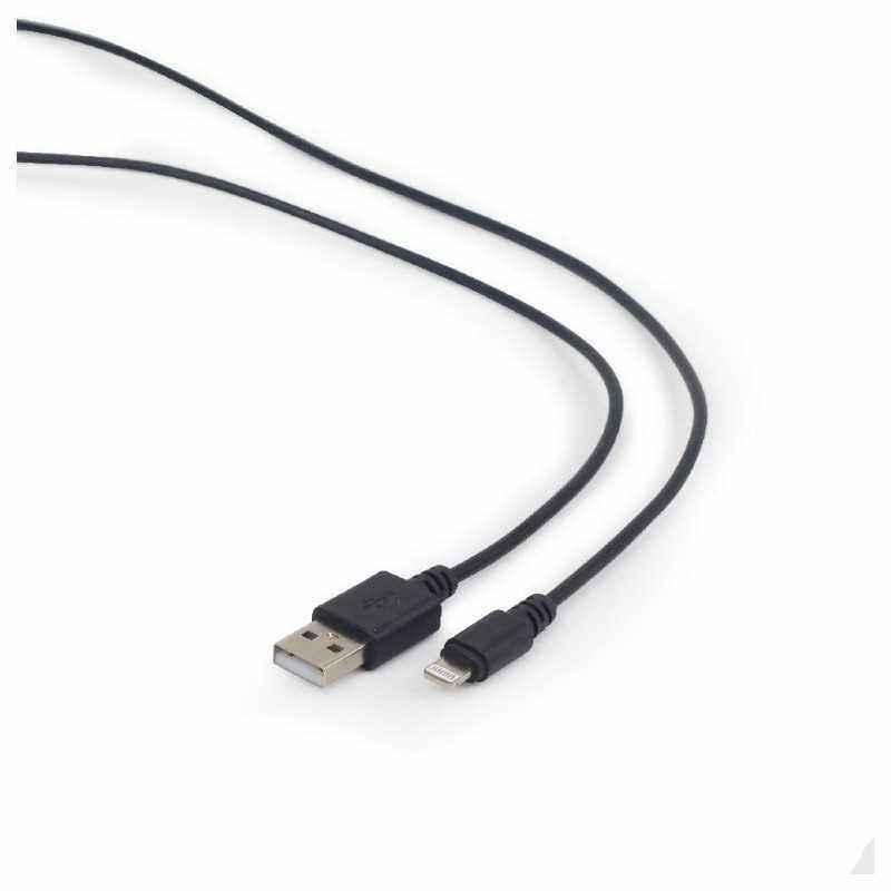 CABLU alimentare si date GEMBIRD- pt. smartphone- USB 2.0T) la LightningT)- 1m- negru- CC-USB2-AMLM-1Mi)
