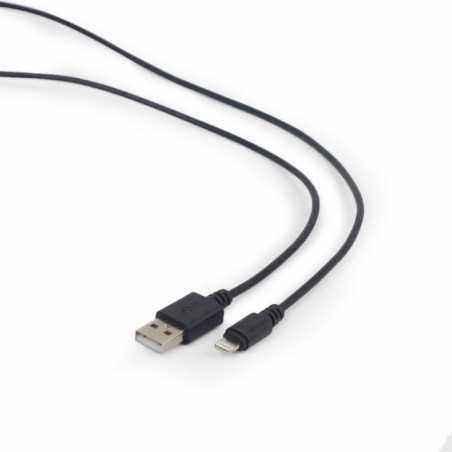 CABLU alimentare si date GEMBIRD- pt. smartphone- USB 2.0T) la LightningT)- 1m- negru- CC-USB2-AMLM-1Mi)