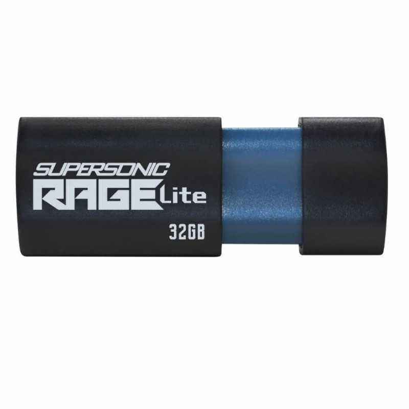 MEMORIE USB 3.2 PATRIOT Supersonic Rage Lite- 32 GB- protectie slide- negru- PEF32GRLB32U TV 0.03 lei)