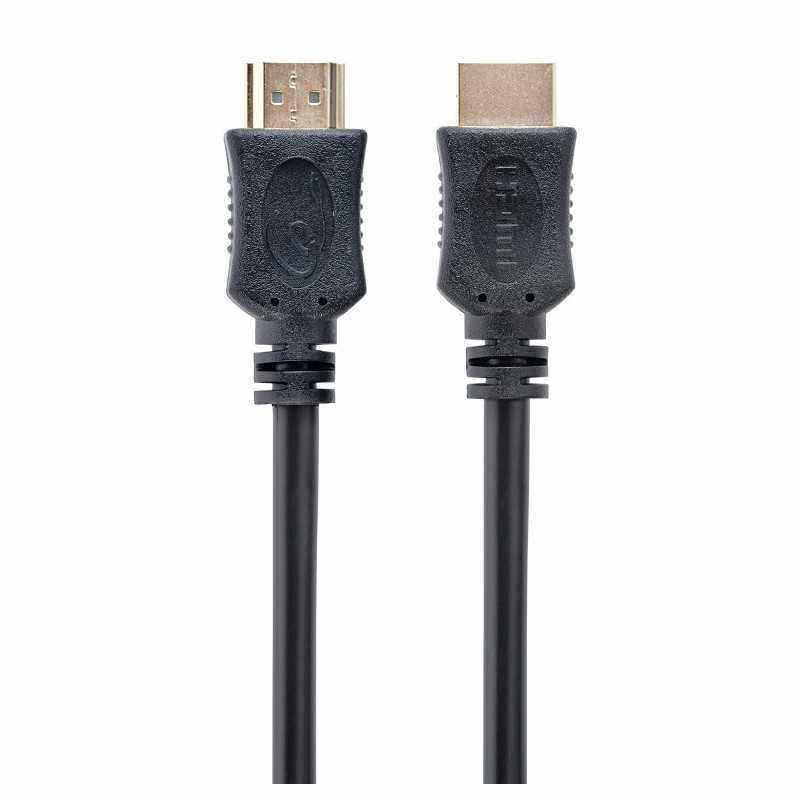 CABLU video GEMBIRD- HDMIT) la HDMIT)- 0.5m- conectori auriti- rezolutie maxima 4K3840 x 2160) la 60 Hz- negru- CC-HDMI4L-0.5Mi)