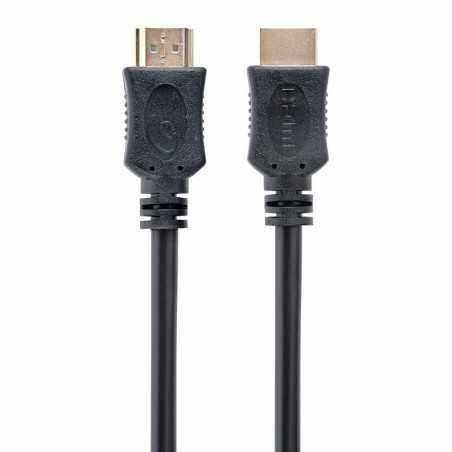 CABLU video GEMBIRD- HDMIT) la HDMIT)- 0.5m- conectori auriti- rezolutie maxima 4K3840 x 2160) la 60 Hz- negru- CC-HDMI4L-0.5Mi)