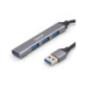 HUB extern SPACER- porturi USB:USB 3.0 X 1- USB 2.0 x 3- conectare prin USB 3.0- cablu 1m- aluminiu- TV 0.8lei)- SPHB-USB-4U-01