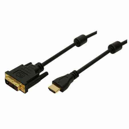 ADAPTOR video Logilink- HDMIT) la DVI-D(T)- rezolutie maxima 2K FHD1920 x 1200) la 60 Hz- conectori auriti- 3m- negru- CH0013i)
