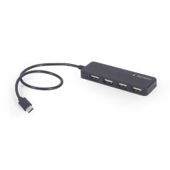 HUB extern GEMBIRD- porturi USB: USB 2.0 x 4- conectare prin USB Type-C- cablu 0.30 m- negru- UHB-CM-U2P4-01 TV 0.8lei) - 87163
