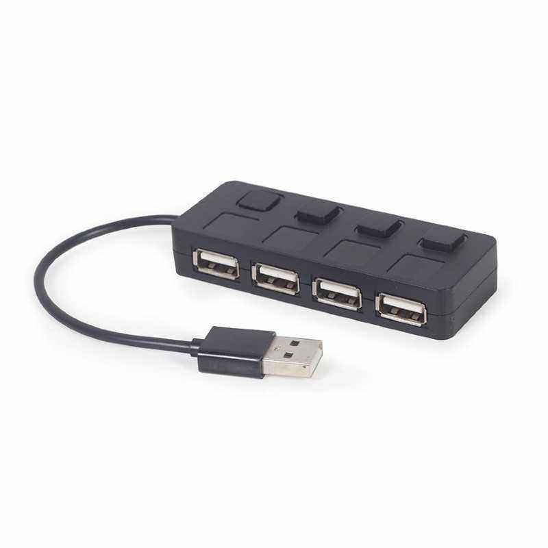 HUB extern GEMBIRD- porturi USB: USB 2.0 x 4- conectare prin USB- cu on/off- cablu 0.15 m- negru- UHB-CM-U3P4-01 TV 0.8lei) - 87