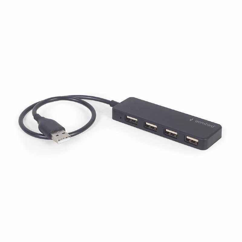 HUB extern GEMBIRD- porturi USB: USB 2.0 x 4- conectare prin USB- cablu 0-30 m- negru- UHB-U2P4-06 TV 0.8lei) - 8716309124713