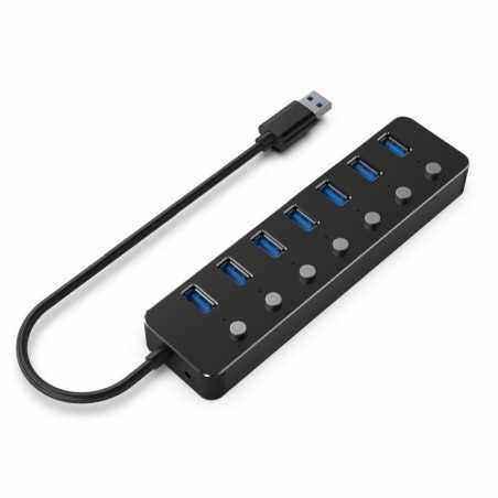 HUB extern GEMBIRD- porturi USB: USB 3.1 x 7- conectare prin USB- cu on/off- cablu 0-24 m- negru- UHB-U3P7P-01 TV 0.8lei) - 8716