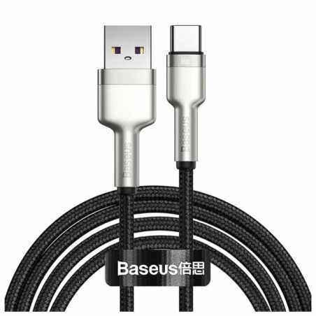 CABLU alimentare si date Baseus Cafule Metal- Fast Charging Data Cable pt. smartphone- USB la USB Type-C 66W- 2m- negru CAKF0002
