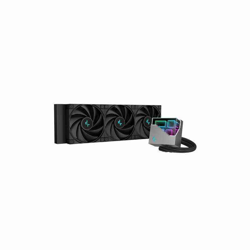COOLERE DeepCool LT720 skt. Universal racire lichid- 3x vent. 120mm- 2250 rpm- negru- RGB- R-LT720-BKAMNF-G-1timbru verde 2.00
