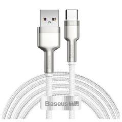 CABLU alimentare si date Baseus Cafule Metal- Fast Charging Data Cable pt. smartphone- USB la USB Type-C 66W- 2m- alb CAKF000202
