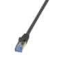 PATCH CORD S/FTP LOGILINK Cat7- LSZH- cupru- 600MHz- mufe RJ45 Cat6a- 2 m- negru- AWG26- dublu ecranat CQ4053Stimbru verde 0.08