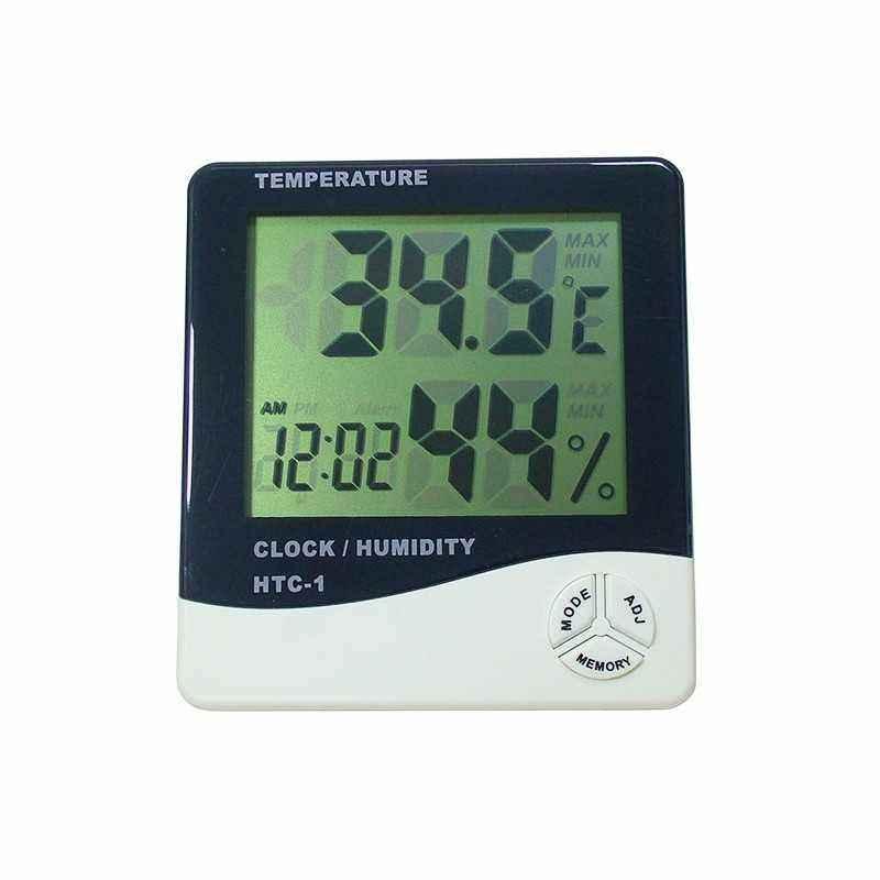 Termometru, ceas si higrometru, cu afisaj LCD - HTC 1