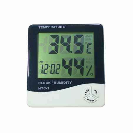 Termometru, ceas si higrometru, cu afisaj LCD - HTC 1