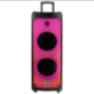 Boxa portabila AKAI- tip troller- 100 W RMS- Bluetooth 5.0- joc lumini- USB- microfon- telecomanda- negru- PARTY SPEAKER 1010tim