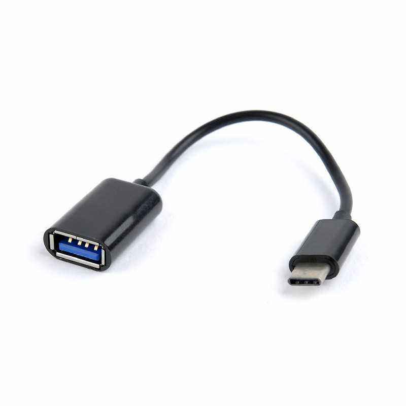 OTG Adaptor Gembird USB-C (M) 2.0 la USB-A (F) negru