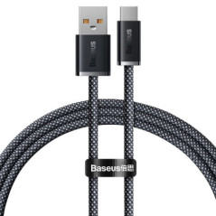 CABLU alimentare si date Baseus- Dynamic Fast Charging Data Cable pt. smartphone- USBT) la USB Type-CT)- 100W- braided- 1m- gri-