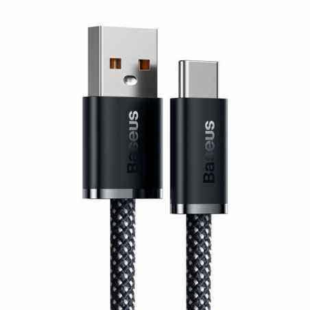 CABLU alimentare si date Baseus- Dynamic Fast Charging Data Cable pt. smartphone- USBT) la USB Type-CT)- 100W- braided- 1m- gri-