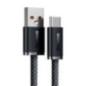 CABLU alimentare si date Baseus- Dynamic Fast Charging Data Cable pt. smartphone- USBT) la USB Type-CT)- 100W- braided- 1m- gri-