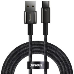 CABLU alimentare si date Baseus- Fast Charging Data Cable pt. smartphone- USB la USB Type-CT)- 100W- 480Mbps- aliaj zinc- braide