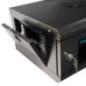 CABINET 19 SPACER 4U 500x450mm- fixare pe perete- Flatpackdezasamblat)- Black- usa sticla cu blocare- panouri detasabile- ot