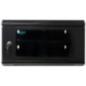 CABINET 19 SPACER 6U 500x400mm- fixare pe perete- Flatpackdezasamblat)- Black- usa sticla cu blocare- panouri detasabile- ot