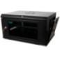 CABINET 19 SPACER 6U 500x400mm- fixare pe perete- Flatpackdezasamblat)- Black- usa sticla cu blocare- panouri detasabile- ot
