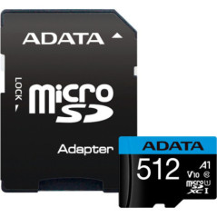 CARD MicroSD ADATA- 512 GB- MicroSDXC- clasa 10- standard UHS-I U1- AUSDX512GUICL10A1-RA1timbru verde 0.03 lei)