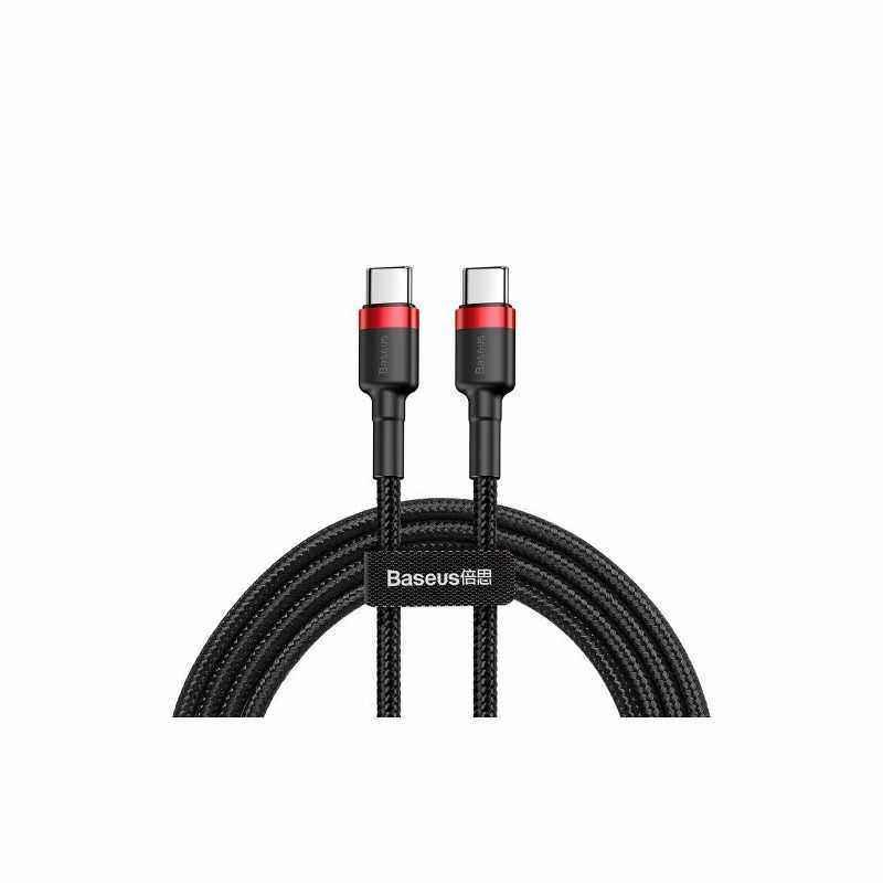 CABLU alimentare si date Baseus Cafule- Fast Charging Data Cable pt. smartphone- USB Type-C la USB Type-C 3A / 60W- 2m- rosu + n