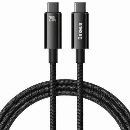 CABLU alimentare si date Baseus Tungsten Gold- Fast Charging Data Cable pt. smartphone- USB Type-C la USB Type-C 240W- braided-
