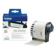 Banda Continua Hartie Original Brother Black on White- DK22205- pentru P-TOUCH QL-1100-1110-800-810-1050-1060-500-560-570-580-6