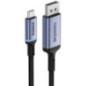 CABLU video Baseus- USB Type-CT) la DisplayPortT)- 1.5m- rezolutie maxima 8K UHD la 60 Hz- negru B0063370D111-00timbru verde 0.1